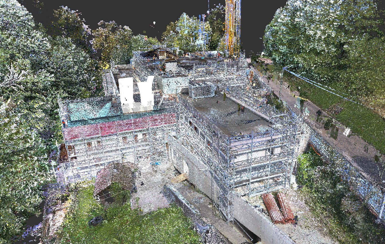 Point cloud of the building