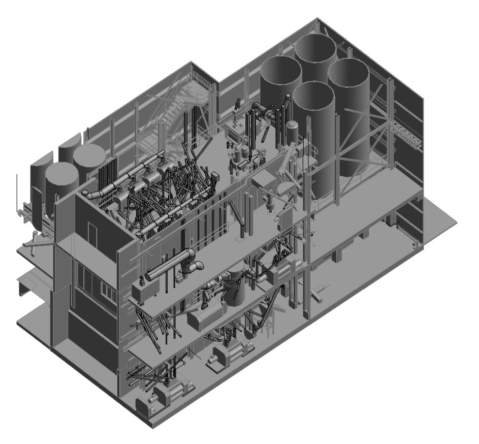 Revit MEP model of the factory